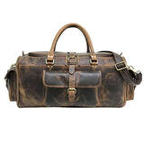 Vintage Leather Traveler Duffle Bag – Distressed Full-Grain Weekender
