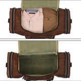 Classic Leather Travel Duffle Bag