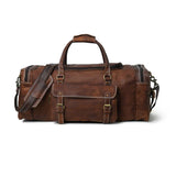 Classic Leather Travel Duffle Bag