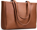 Women Leather Work Laptop Tote Bag – Ladies Shoulder Satchel Handbag