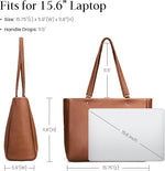 Women Leather Work Laptop Tote Bag – Ladies Shoulder Satchel Handbag